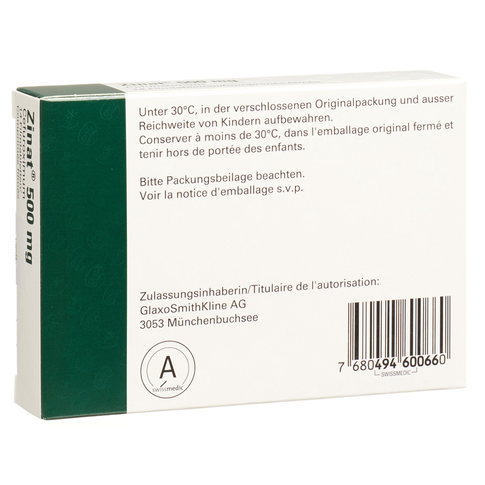 ZINAT cpr pell 500 mg 14 pce