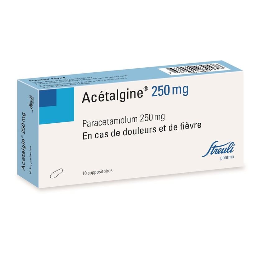 ACETALGINE supp 250 mg 10 pce