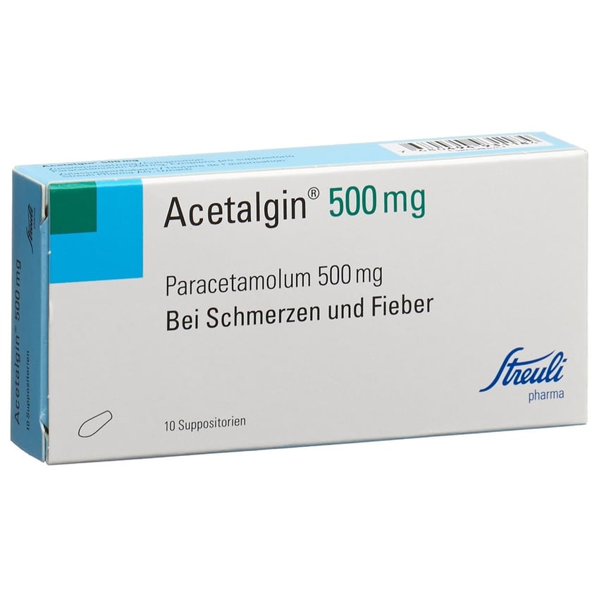 ACETALGINE supp 500 mg 10 pce
