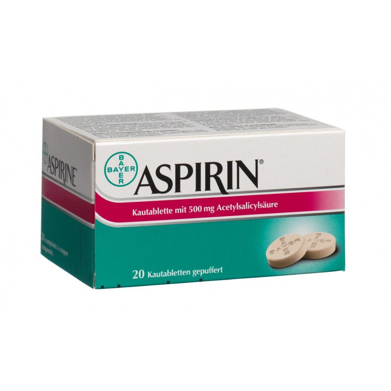 ASPIRINE cpr croquer 500 mg 20 pce
