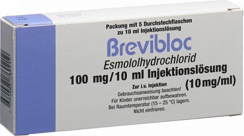 BREVIBLOC sol inj 100 mg/10ml 5 amp 10 ml