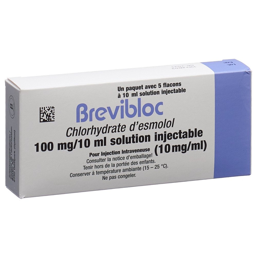 BREVIBLOC sol inj 100 mg/10ml 5 amp 10 ml