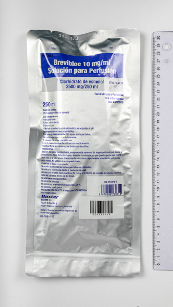 BREVIBLOC sol perf 2.5 g/250ml sach 250 ml
