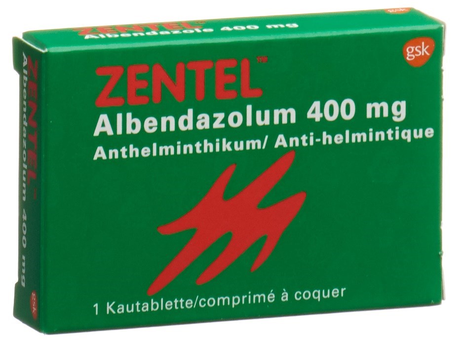 ZENTEL cpr croquer 400 mg