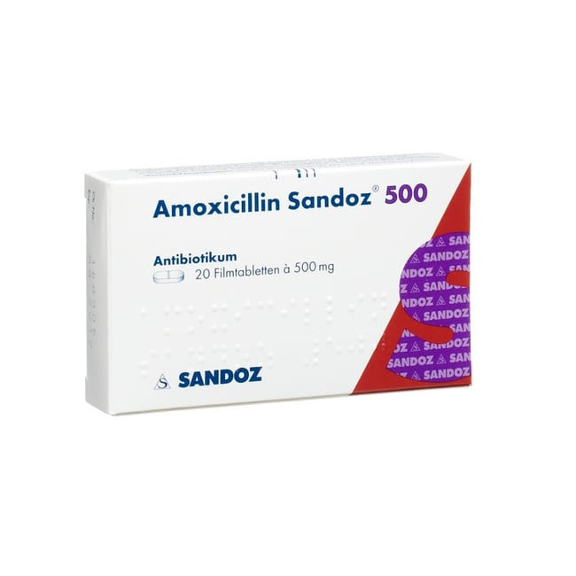 AMOXICILLINE Sandoz cpr pell 500 mg 20 pce