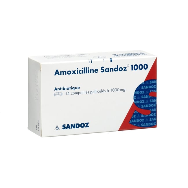 AMOXICILLINE Sandoz cpr pell 1000 mg 14 pce