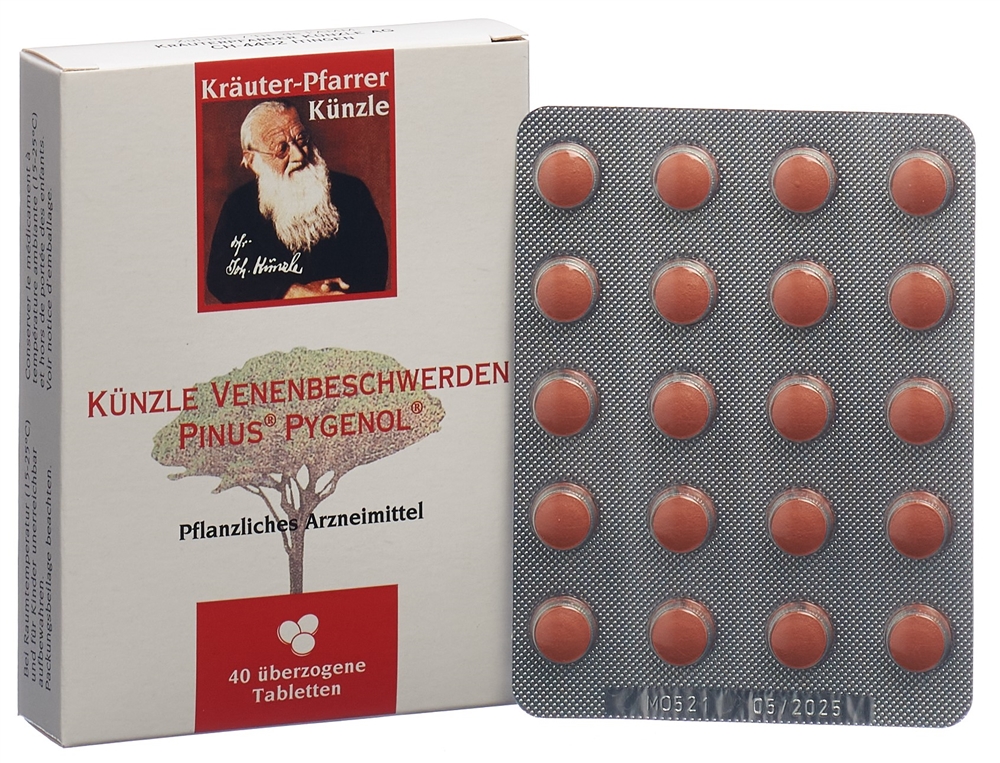 Künzle Venenbeschwerden Pinus Pygenol, überzogene Tabletten