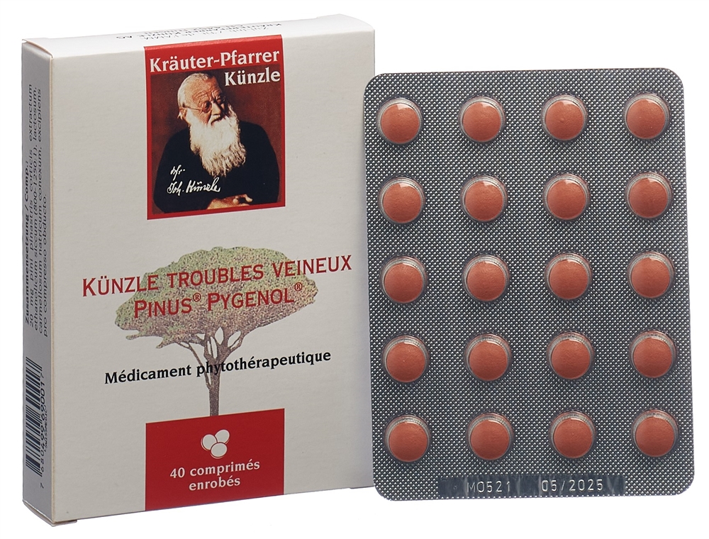 Künzle Venenbeschwerden Pinus Pygenol, überzogene Tabletten