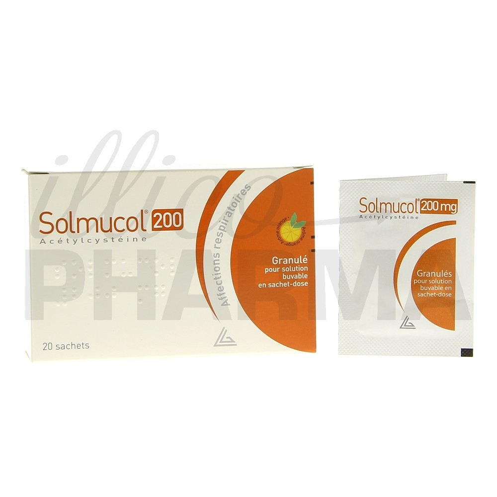SOLMUCOL toux grasse cpr sucer 200 mg 40 pce