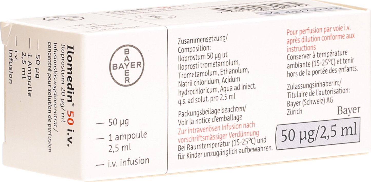 ILOMEDIN conc perf 50 mcg/2.5ml i.v. amp 2.5 ml