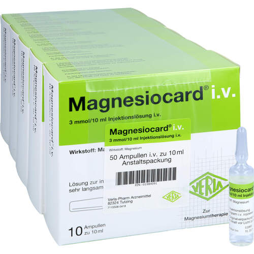 MAGNESIOCARD conc perf 40 mmol/50ml 25 amp 50 ml