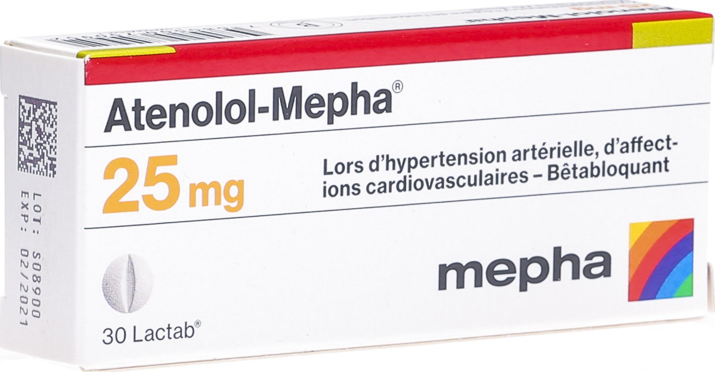ATENOLOL Mepha Lactab 25 mg 30 pce