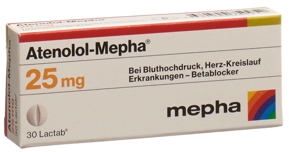 Atenolol-Mepha 25, Filmtabletten
