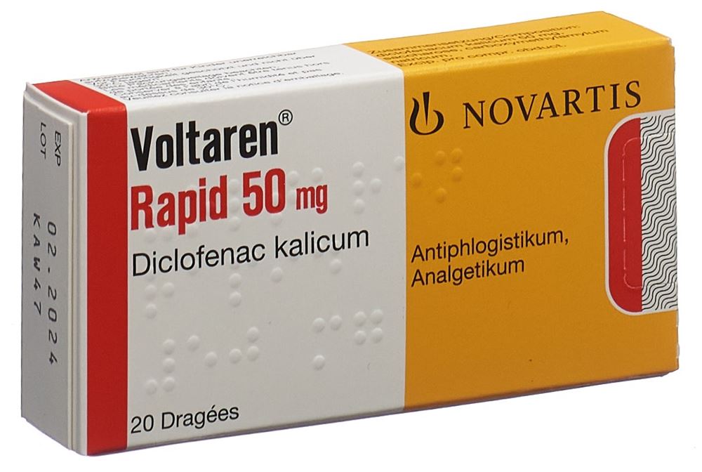 VOLTARENE Rapide drag 50 mg 20 pce