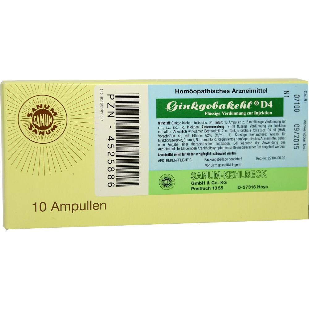 GINKGOBAKEHL sol inj 4 D 10 amp 2 ml
