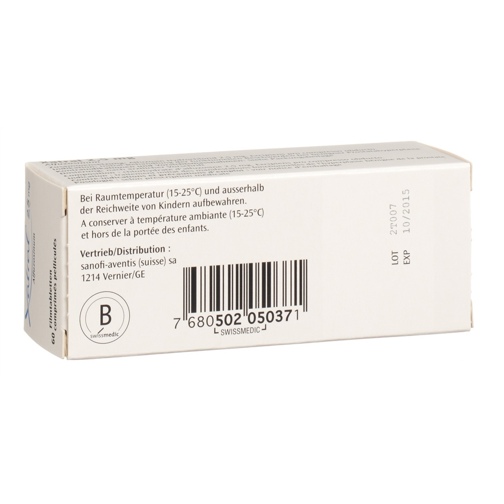 XATRAL cpr pell 2.5 mg 60 pce