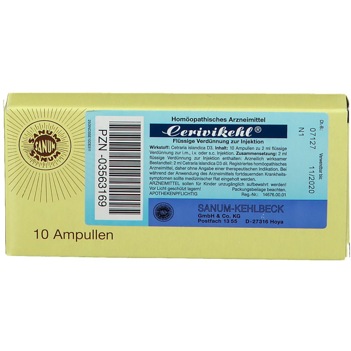 CERIVIKEHL sol inj 3 D 10 amp 2 ml