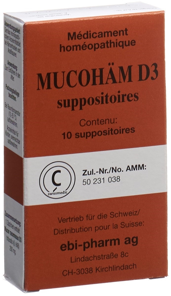 Mucohäm D3, Zäpfchen