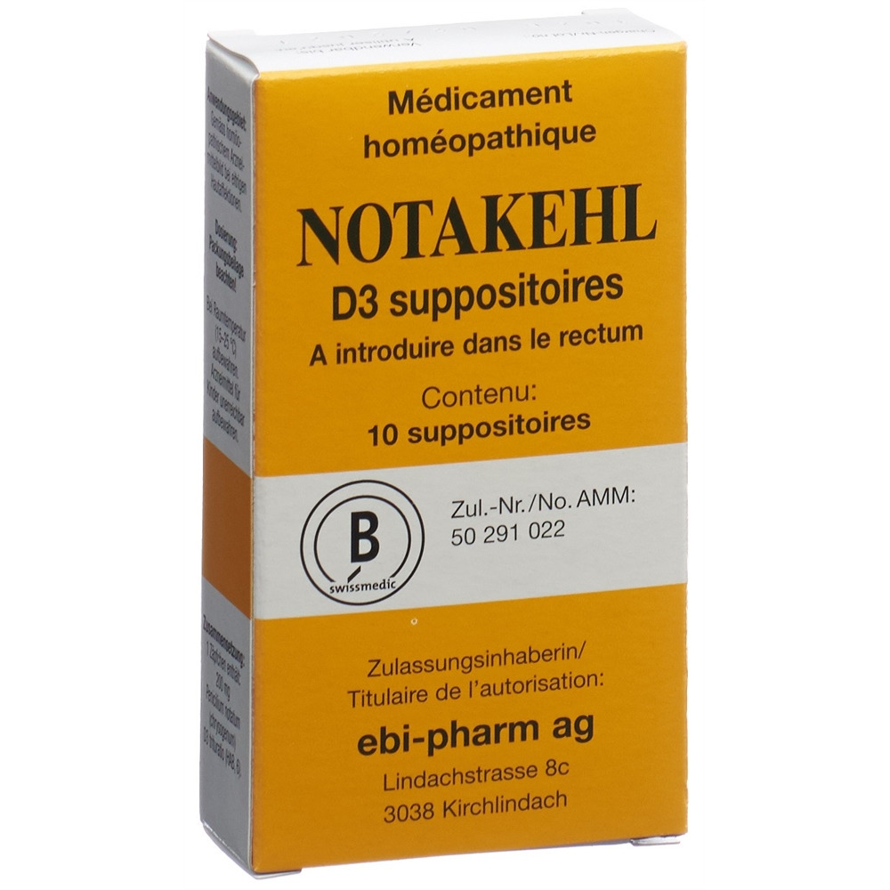 Notakehl D3, Zäpfchen