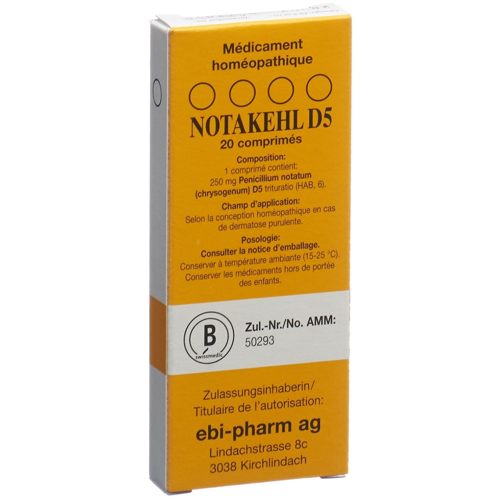 Notakehl D5, Tabletten