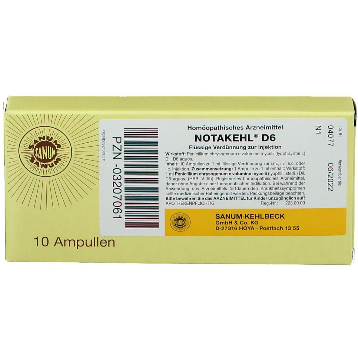 NOTAKEHL sol inj 6 D 10 amp 1 ml
