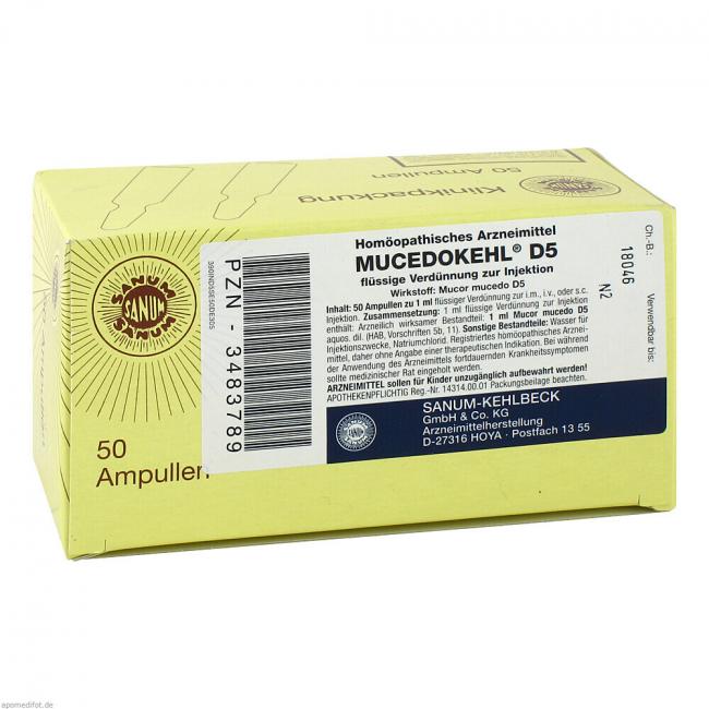 MUCEDOKEHL sol inj 5 D 50 amp 1 ml