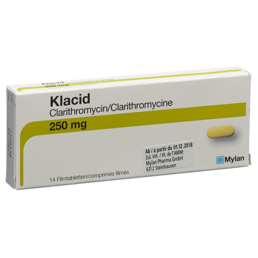 KLACID cpr pell 250 mg 14 pce