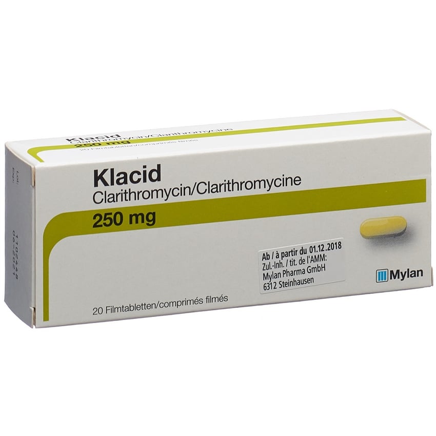 KLACID cpr pell 250 mg 20 pce