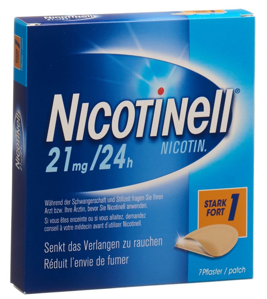 NICOTINELL 1 fort patch mat 21 mg/24h 7 pce