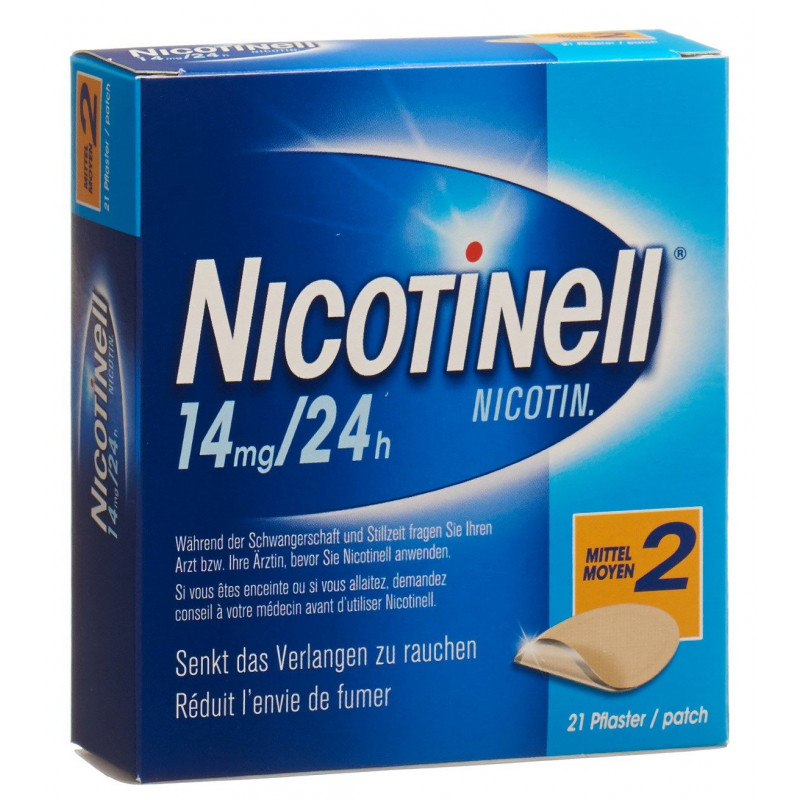 NICOTINELL 2 moyen patch mat 14 mg/24h 21 pce