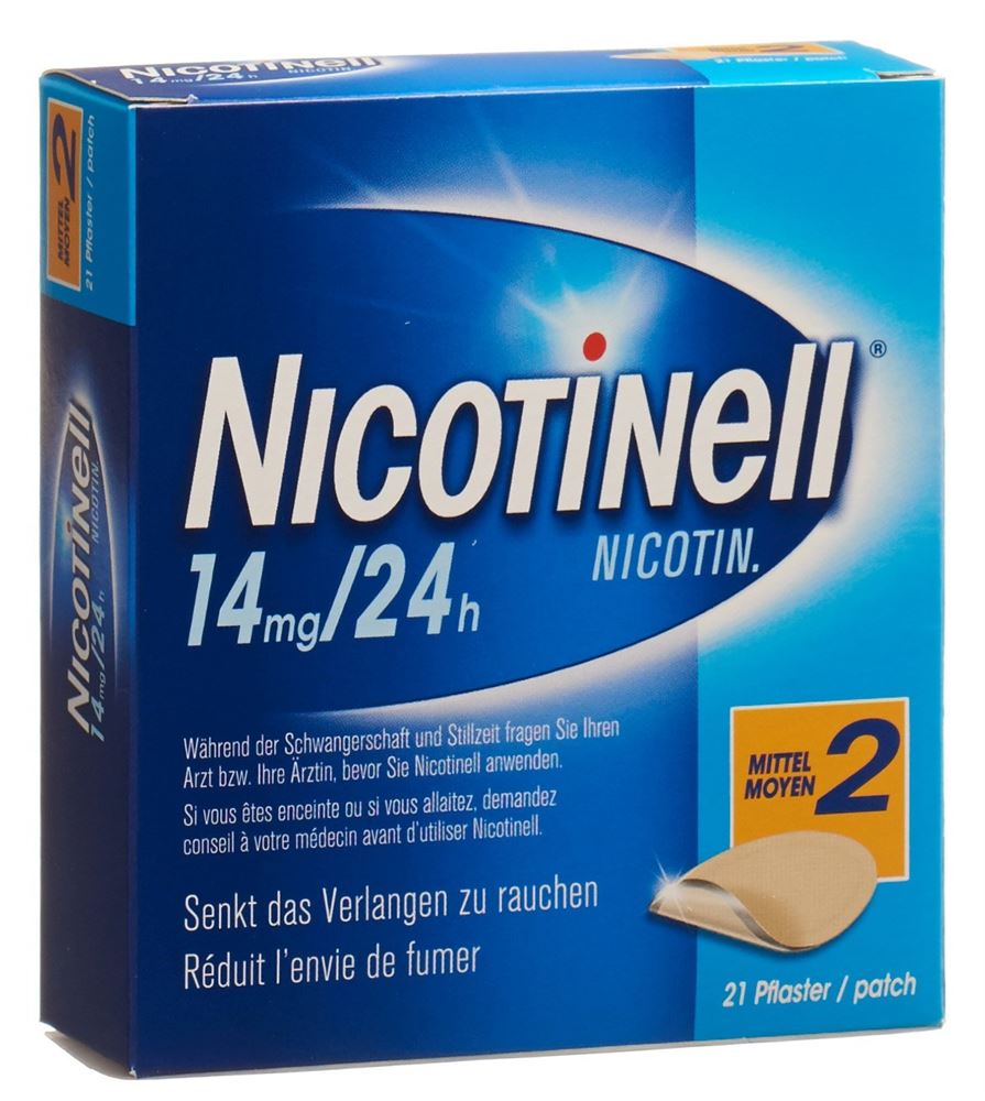 NICOTINELL 2 moyen patch mat 14 mg/24h 21 pce