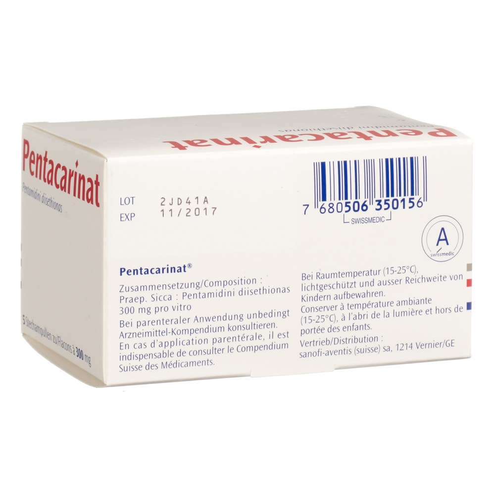 PENTACARINAT subst sèche 300 mg flac 5 pce