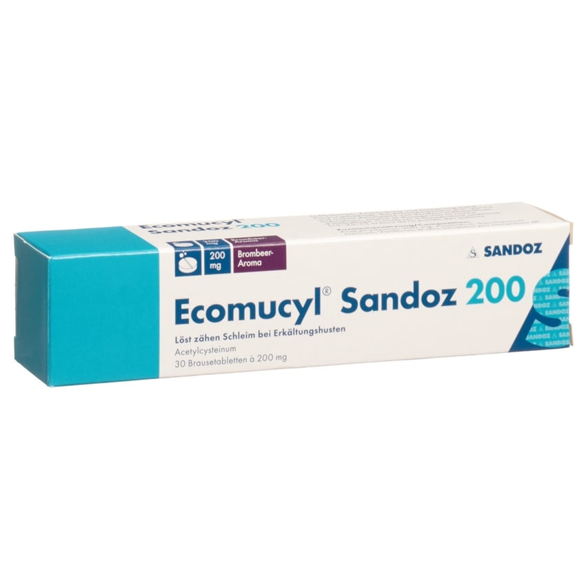 ECOMUCYL Sandoz cpr eff 200 mg bte 30 pce