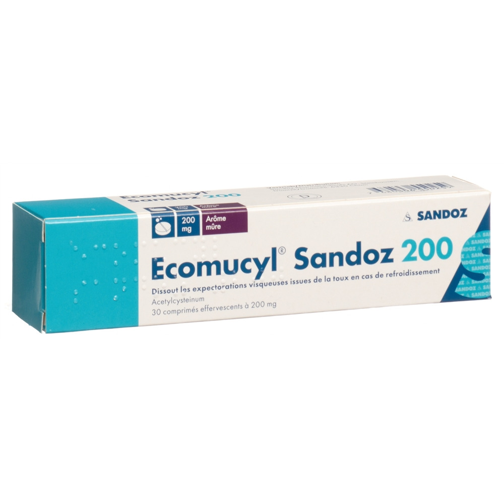 Ecomucyl Sandoz 200, Brausetabletten mit Brombeer-Aroma