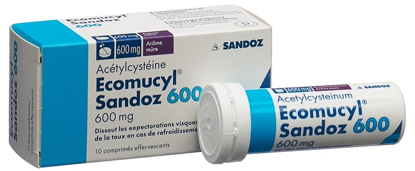 ECOMUCYL Sandoz cpr eff 600 mg bte 10 pce