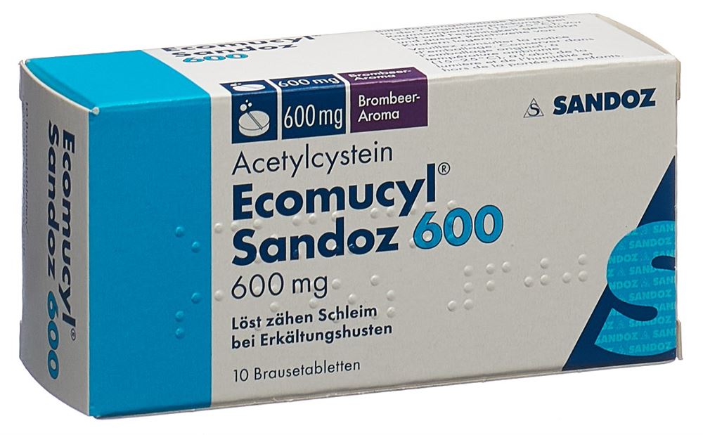ECOMUCYL Sandoz cpr eff 600 mg bte 10 pce