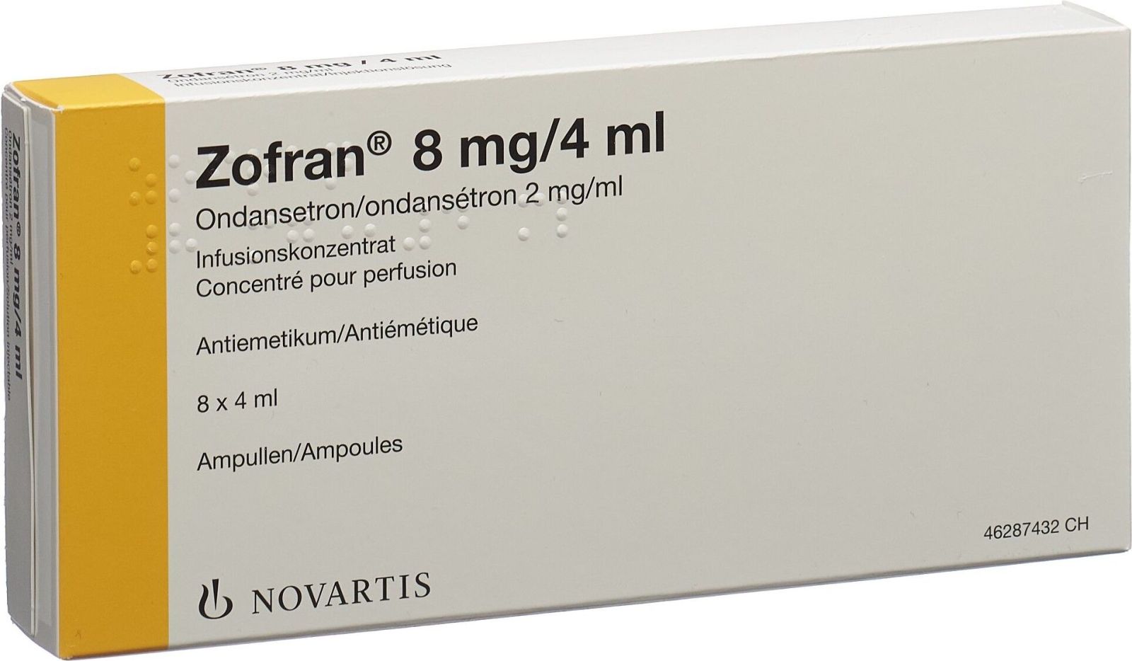 ZOFRAN conc perf 8 mg/4ml 5 amp 4 ml