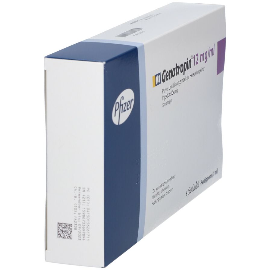 GENOTROPIN subst sèche 12 mg avec solv amp