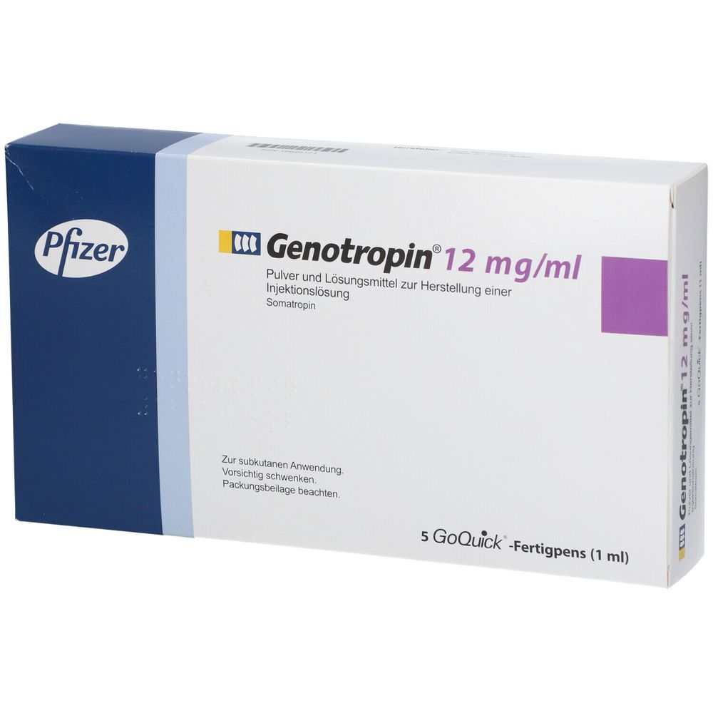 GENOTROPIN subst sèche 12 mg avec solv amp