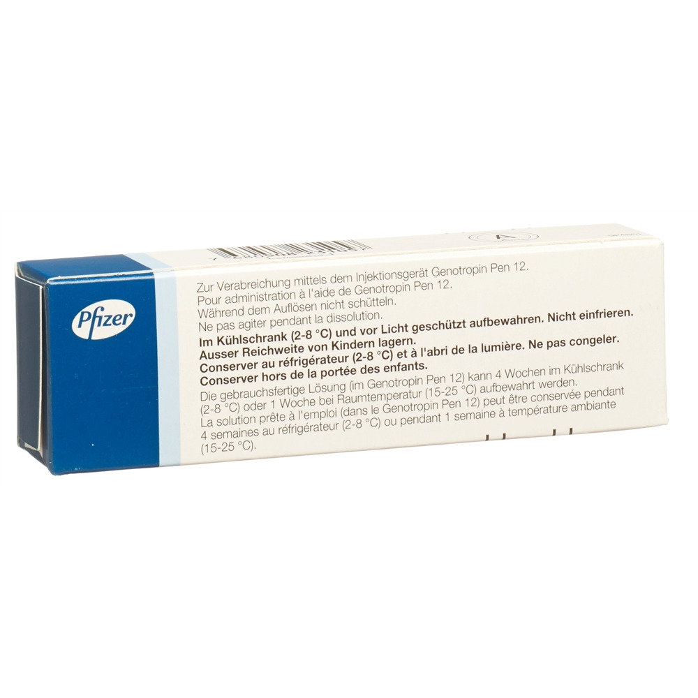 Genotropin 12 mg, Pulver und Lösungsmittel zur Herstellung einer Injektionslösung