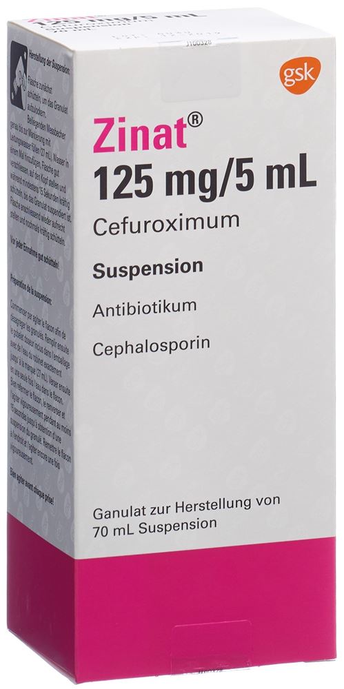 ZINAT pdr 125 mg/5ml p susp fl 70 ml