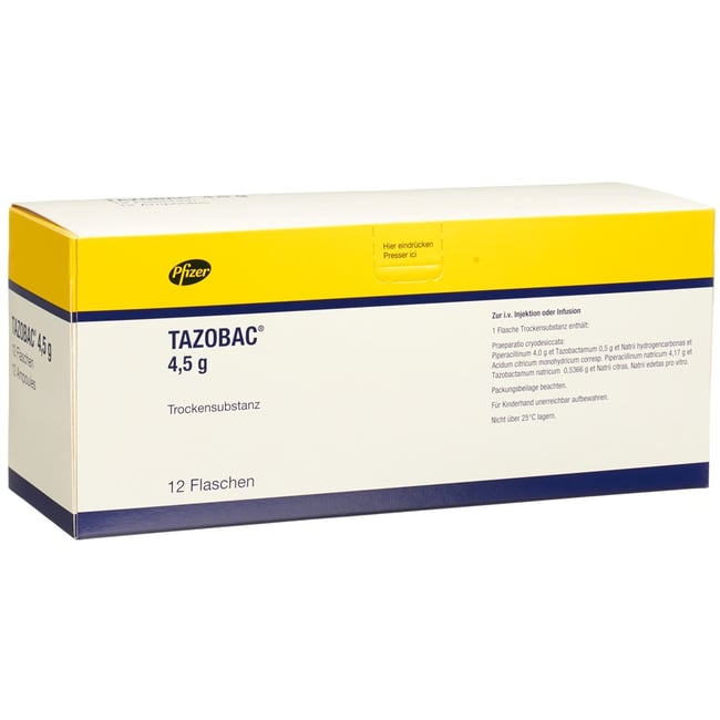 TAZOBAC subst sèche 4.5 g flac 12 pce