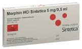 MORPHIN HCL Sintetica 5 mg/0.5ml 10 amp 0.5 ml