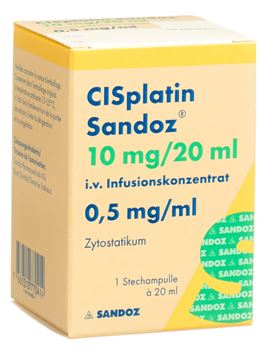 CISPLATINE Sandoz 10 mg/20ml flac 20 ml