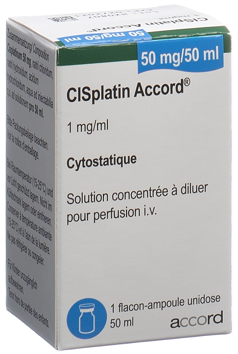 CISPLATINE Sandoz 50 mg/100ml flac 100 ml