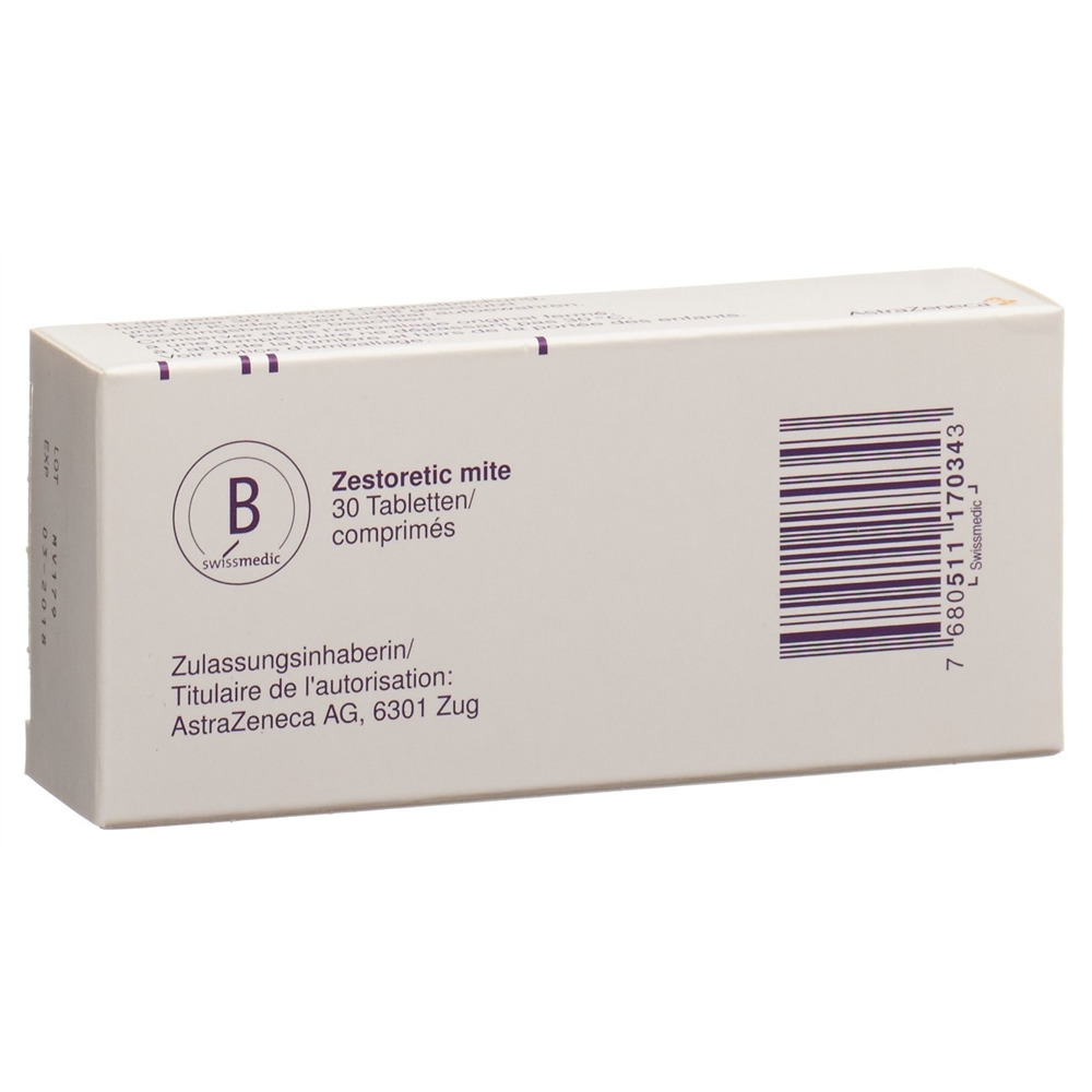 Zestoretic mite, Tabletten