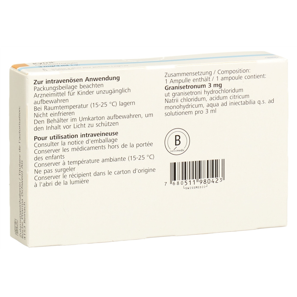 Kytril, Konzentrat zur Herstellung einer Infusionslösung 3 mg