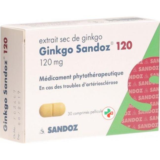 GINKGO Sandoz cpr pell 120 mg 30 pce