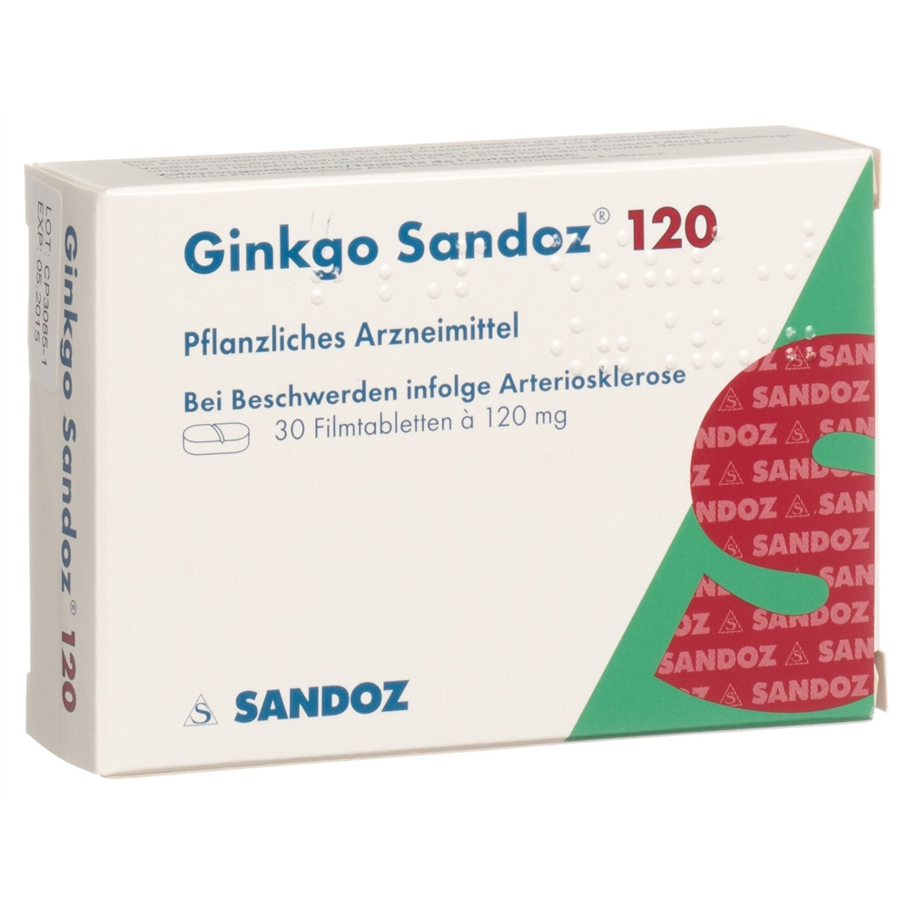 Ginkgo Sandoz 120, Filmtabletten