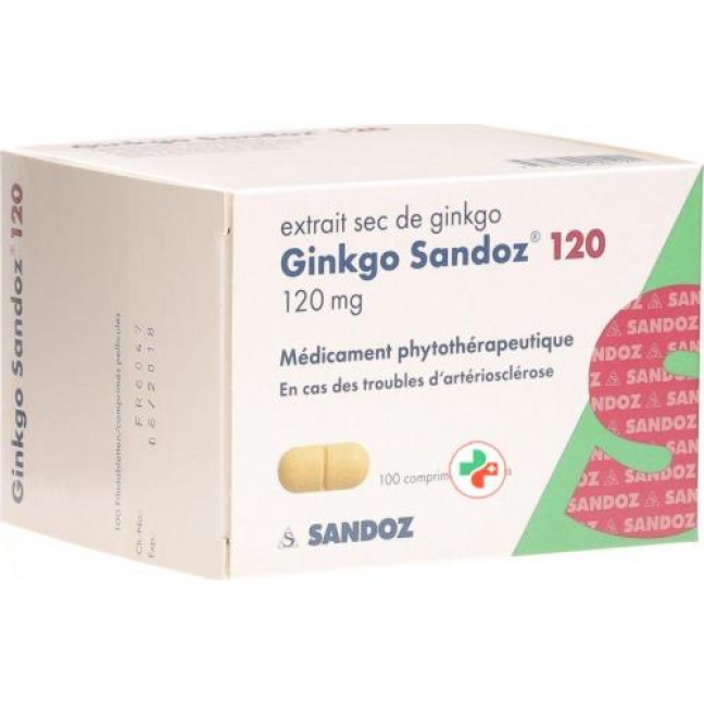 GINKGO Sandoz cpr pell 120 mg 100 pce
